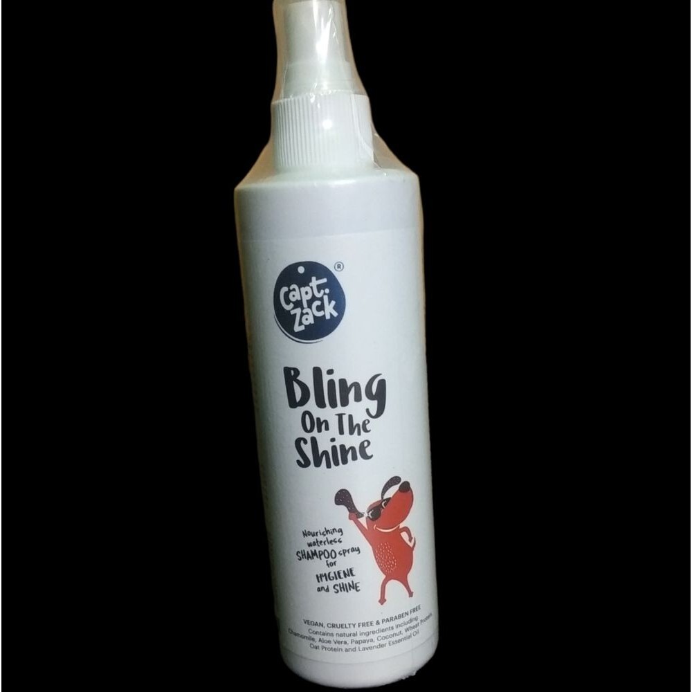 NEW Capt. Zack Waterless Pet Shampoo Spray Bling on the Shine